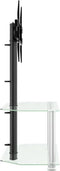 vidaXL - Tv-standaard - hoek - 2-laags - voor - 32-70 - inch - zwart - en - zilverkleur
