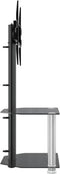 vidaXL - Tv-standaard - hoek - 2-laags - voor - 32-70 - inch - zwart - en - zilverkleur