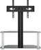 vidaXL - Tv-standaard - hoek - 2-laags - voor - 32-70 - inch - zwart - en - zilverkleur