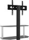 vidaXL - Tv-standaard - hoek - 2-laags - voor - 32-70 - inch - zwart - en - zilverkleur
