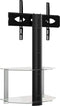 vidaXL - Tv-standaard - hoek - 2-laags - voor - 32-70 - inch - zwart - en - zilverkleur