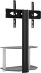 vidaXL - Tv-standaard - hoek - 2-laags - voor - 32-70 - inch - zwart - en - zilverkleur