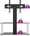 vidaXL - Tv-standaard - hoek - 2-laags - voor - 32-70 - inch - zwart - en - zilverkleur