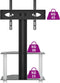 vidaXL - Tv-standaard - hoek - 2-laags - voor - 32-70 - inch - zwart - en - zilverkleur