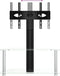 vidaXL - Tv-standaard - hoek - 2-laags - voor - 32-70 - inch - zwart - en - zilverkleur