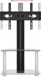 vidaXL - Tv-standaard - hoek - 2-laags - voor - 32-70 - inch - zwart - en - zilverkleur