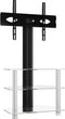 vidaXL - Tv-standaard - hoek - 3-laags - voor - 32-70 - inch - zwart - en - zilverkleur