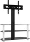 vidaXL - Tv-standaard - hoek - 3-laags - voor - 32-70 - inch - zwart - en - zilverkleur