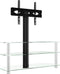 vidaXL - Tv-standaard - hoek - 3-laags - voor - 32-70 - inch - zwart - en - zilverkleur