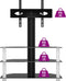 vidaXL - Tv-standaard - hoek - 3-laags - voor - 32-70 - inch - zwart - en - zilverkleur