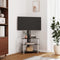 vidaXL - Tv-standaard - hoek - 3-laags - voor - 32-70 - inch - zwart - en - zilverkleur