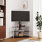vidaXL - Tv-standaard - hoek - 3-laags - voor - 32-70 - inch - zwart - en - zilverkleur