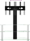 vidaXL - Tv-standaard - hoek - 3-laags - voor - 32-70 - inch - zwart - en - zilverkleur