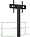 vidaXL - Tv-standaard - hoek - 3-laags - voor - 32-70 - inch - zwart - en - zilverkleur