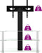 vidaXL - Tv-standaard - hoek - 3-laags - voor - 32-70 - inch - zwart - en - zilverkleur