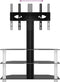 vidaXL - Tv-standaard - hoek - 3-laags - voor - 32-70 - inch - zwart - en - zilverkleur