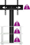 vidaXL - Tv-standaard - hoek - 3-laags - voor - 32-70 - inch - zwart - en - zilverkleur