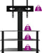 vidaXL - Tv-standaard - hoek - 3-laags - voor - 32-70 - inch - zwart