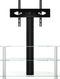 vidaXL - Tv-standaard - hoek - 3-laags - voor - 32-70 - inch - zwart - en - zilverkleur