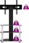 vidaXL - Tv-standaard - hoek - 3-laags - voor - 32-70 - inch - zwart - en - zilverkleur