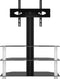 vidaXL - Tv-standaard - hoek - 3-laags - voor - 32-70 - inch - zwart - en - zilverkleur