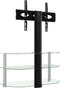 vidaXL - Tv-standaard - hoek - 3-laags - voor - 32-70 - inch - zwart - en - zilverkleur