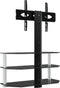 vidaXL - Tv-standaard - hoek - 3-laags - voor - 32-70 - inch - zwart - en - zilverkleur
