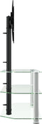 vidaXL - Tv-standaard - hoek - 3-laags - voor - 32-70 - inch - zwart - en - zilverkleur