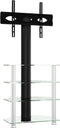 vidaXL - Tv-standaard - hoek - 4-laags - voor - 32-70 - inch - zwart - en - zilverkleur