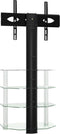 vidaXL - Tv-standaard - hoek - 4-laags - voor - 32-70 - inch - zwart - en - zilverkleur