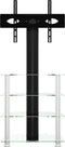 vidaXL - Tv-standaard - hoek - 4-laags - voor - 32-70 - inch - zwart - en - zilverkleur
