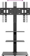 vidaXL - Tv-standaard - hoekmodel - 3-laags - voor - 32-65 - inch - zwart