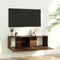 vidaXL - Tv-wandmeubel - 100x30x30 - cm - bewerkt - hout - bruin - eikenkleur