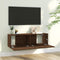 vidaXL - Tv-wandmeubel - 100x30x30 - cm - bewerkt - hout - bruin - eikenkleur
