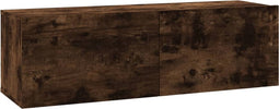 vidaXL - Tv-wandmeubel - 100x30x30 - cm - bewerkt - hout - gerookt - eikenkleurig