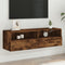 vidaXL - Tv-wandmeubel - 100x30x30 - cm - bewerkt - hout - gerookt - eikenkleurig