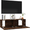 vidaXL - Tv-wandmeubel - 100x30x30 - cm - bewerkt - hout - gerookt - eikenkleurig