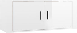 vidaXL - Tv-wandmeubel - 100x34,5x40 - cm - hoogglans - wit