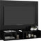 vidaXL - Tv-wandmeubel - 102x23,5x90 - cm - bewerkt - hout - hoogglans - zwart