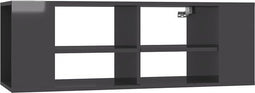 vidaXL - Tv-wandmeubel - 102x35x35 - cm - bewerkt - hout - hoogglans - grijs
