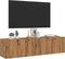 vidaXL - Tv-wandmeubel - 120x30x30 - cm - bewerkt - hout - artisanaal - eikenkleurig