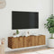 vidaXL - Tv-wandmeubel - 120x30x30 - cm - bewerkt - hout - artisanaal - eikenkleurig