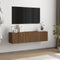 vidaXL - Tv-wandmeubel - 120x30x30 - cm - bewerkt - hout - bruin - eikenkleur