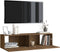 vidaXL - Tv-wandmeubel - 120x30x30 - cm - bewerkt - hout - bruin - eikenkleur