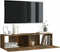 vidaXL - Tv-wandmeubel - 120x30x30 - cm - bewerkt - hout - gerookt - eikenkleurig