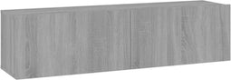 vidaXL - Tv-wandmeubel - 120x30x30 - cm - bewerkt - hout - grijs - sonoma - eiken