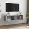vidaXL - Tv-wandmeubel - 120x30x30 - cm - bewerkt - hout - grijs - sonoma - eiken