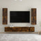 vidaXL - Tv-wandmeubel - 30,5x30x110 - cm - gerookt - eikenkleurig