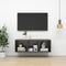 vidaXL - Tv-wandmeubel - 37x37x107 - cm - bewerkt - hout - grijs