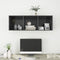 vidaXL - Tv-wandmeubel - 37x37x107 - cm - bewerkt - hout - grijs